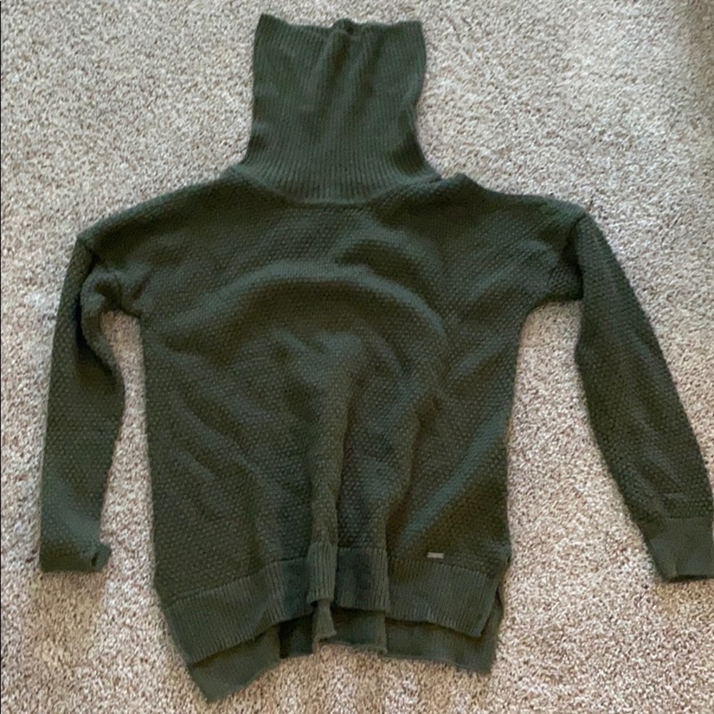 army green turtle neck sweater